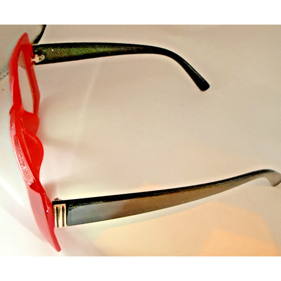 Unbranded Oversized Eyeglass‎ Frames 53-19-143 Red Clear Large Retro Frames Only - Picture 4 of 13
